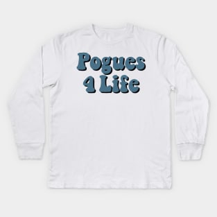 Navy Pogues 4 Life / P4L Kids Long Sleeve T-Shirt